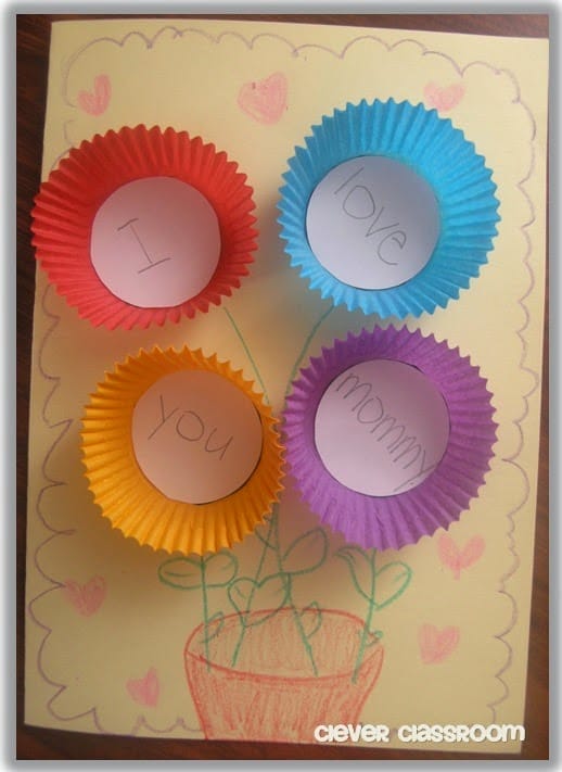 Blossiming Words Mothers Day Card from Clever Classroom