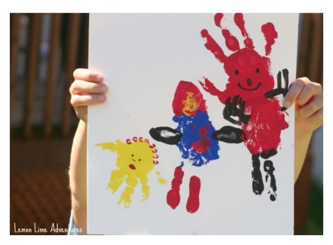 Handprint Monsters from Lemon Lime Adventures
