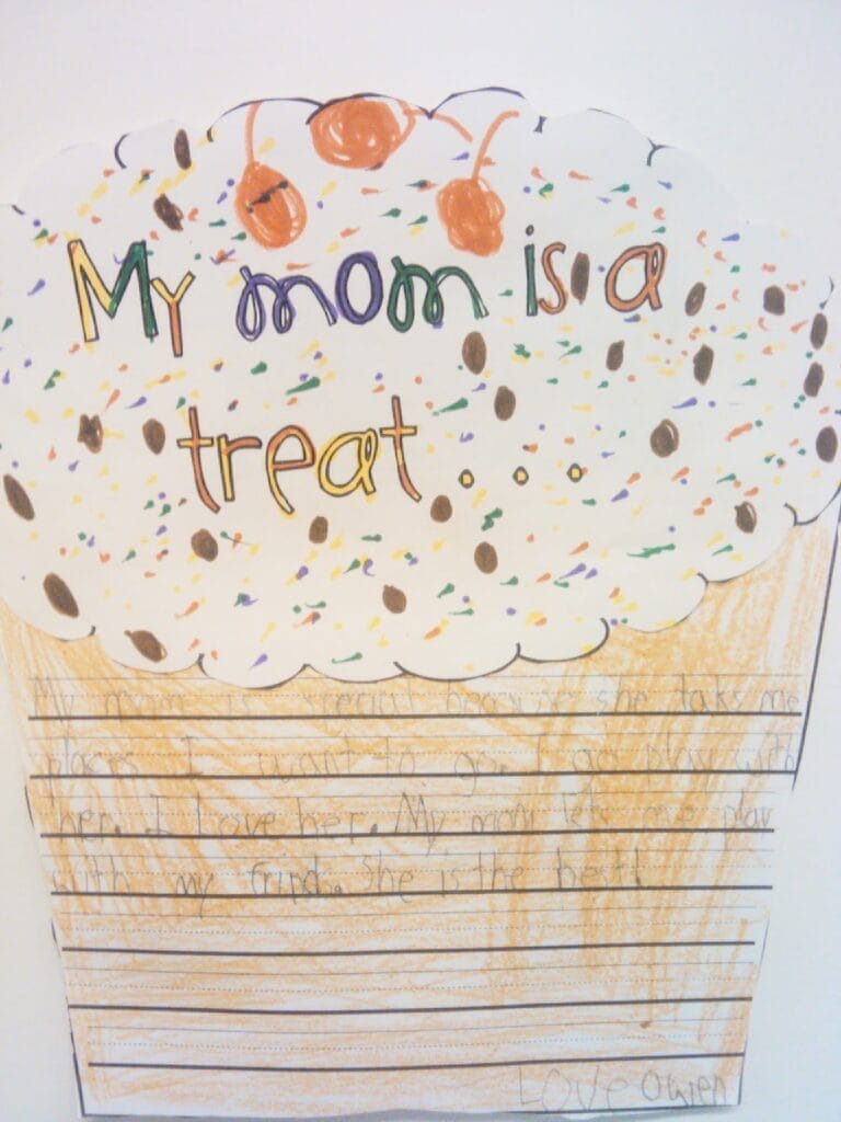 Mother's Day Cupcake Writing Craftivity from Tales from Outside the Classroom