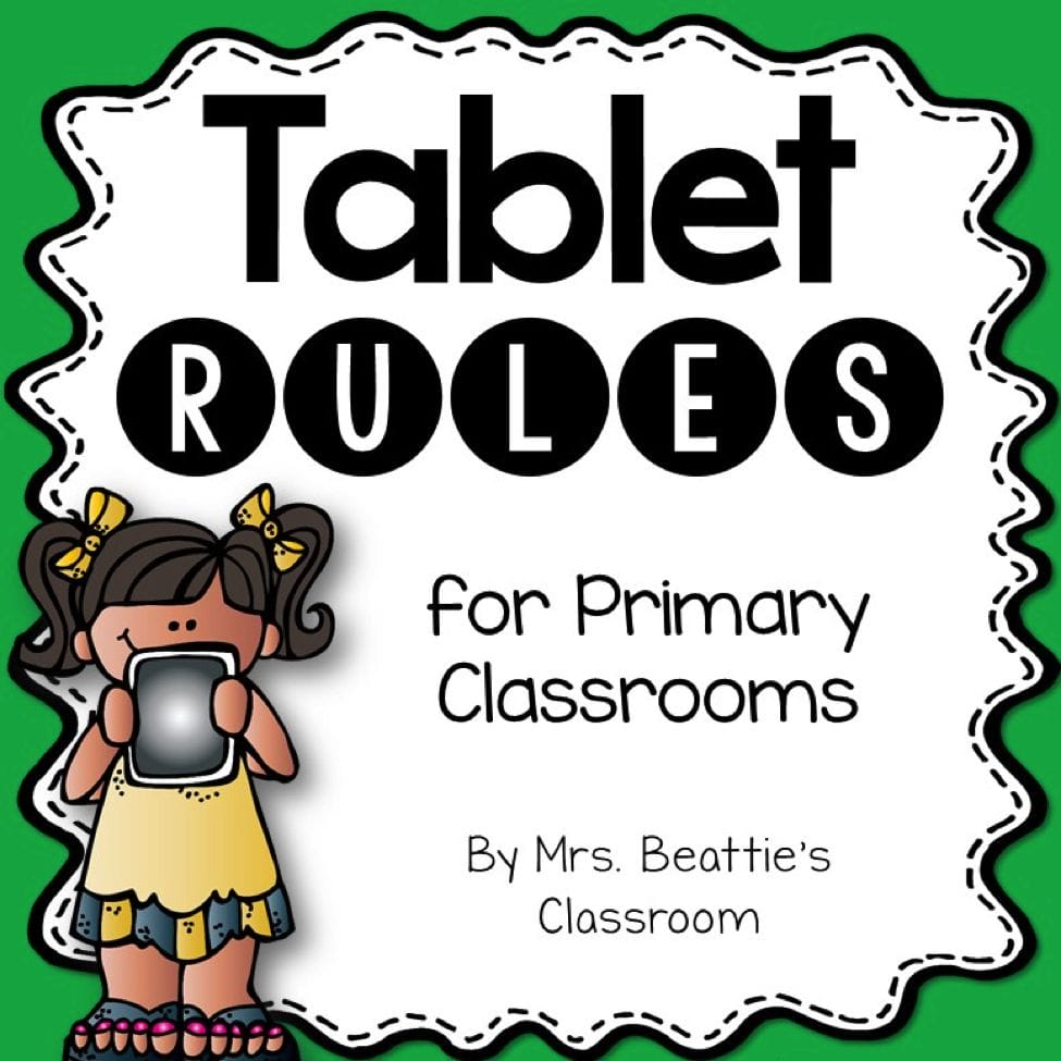 Tablet Rules Freebie from Mrs. Beattie's Classroom