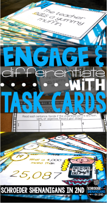Engage and Differentiate with Task Cards from Schroeder Shenanigans in Second