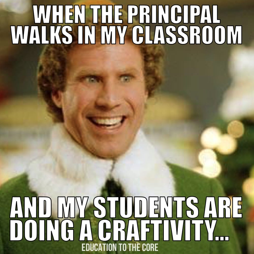 If you ever want to experience the biggest rush of blood to the face, do a creativity and wait until your principal walks in.