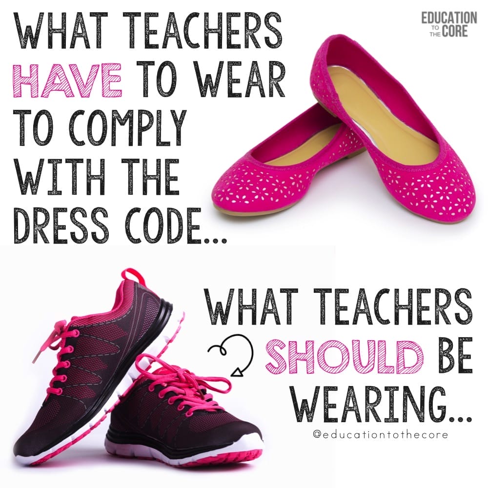 Knowing we walk the more steps than a marathon runner, and having to wear shoes with a cardboard-like sole.