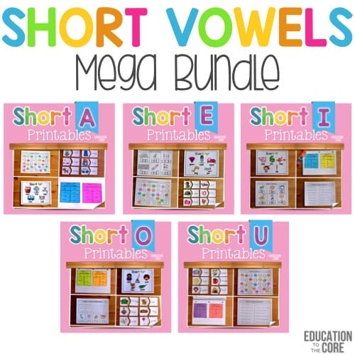 Phonics Activity :  Short Vowel Mega Bundle