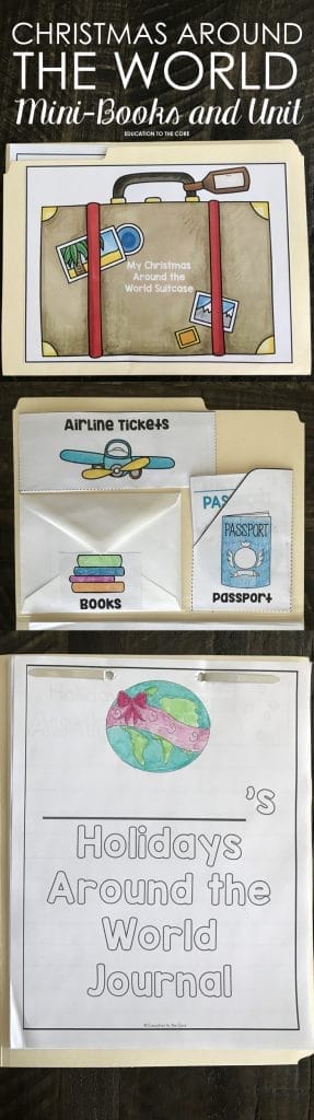 Christmas Around the World File Folder Suitcase