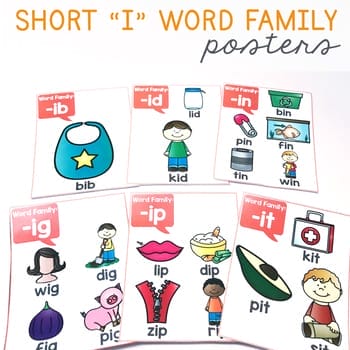 Word Family Posters | Education to the Core