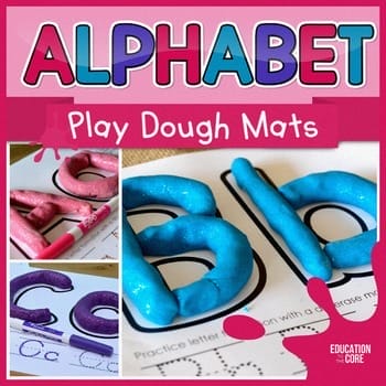 Alphabet Play Dough Mats | Education to the Core