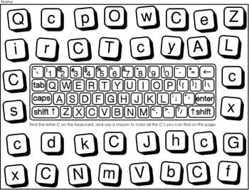 Keyboard Alphabet Printables | Education to the Core