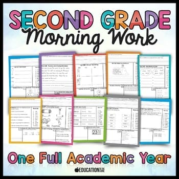 First and Second Grade Morning Work Bundle | Education to the Core