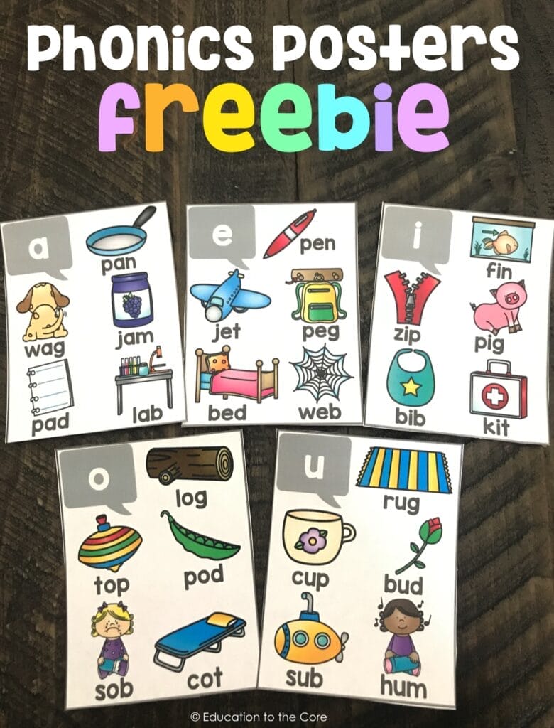 Short Vowels Posters Freebie
