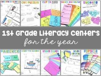 First Grade Literacy Centers for the Year!