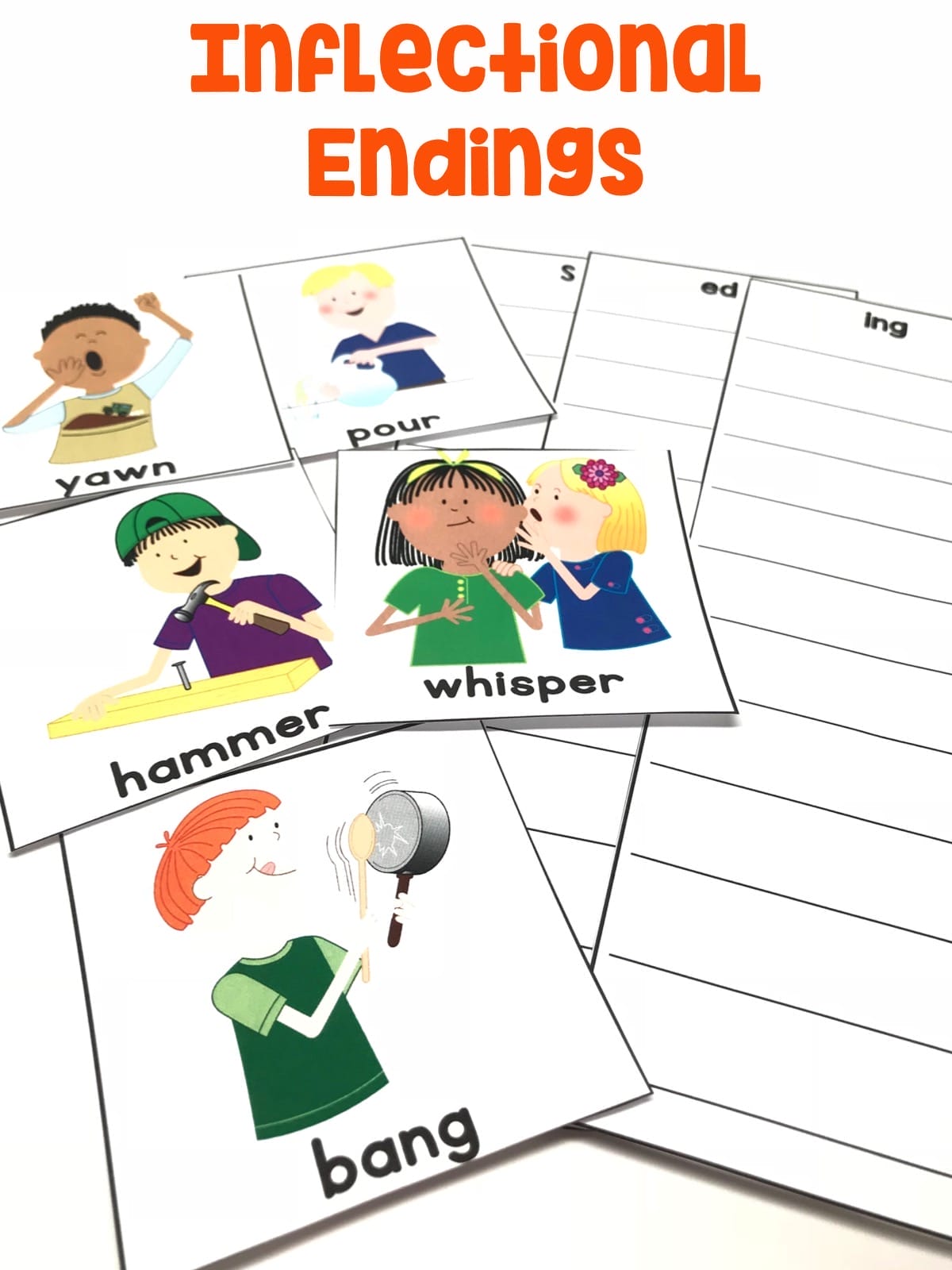 Students will change words using inflectional endings.