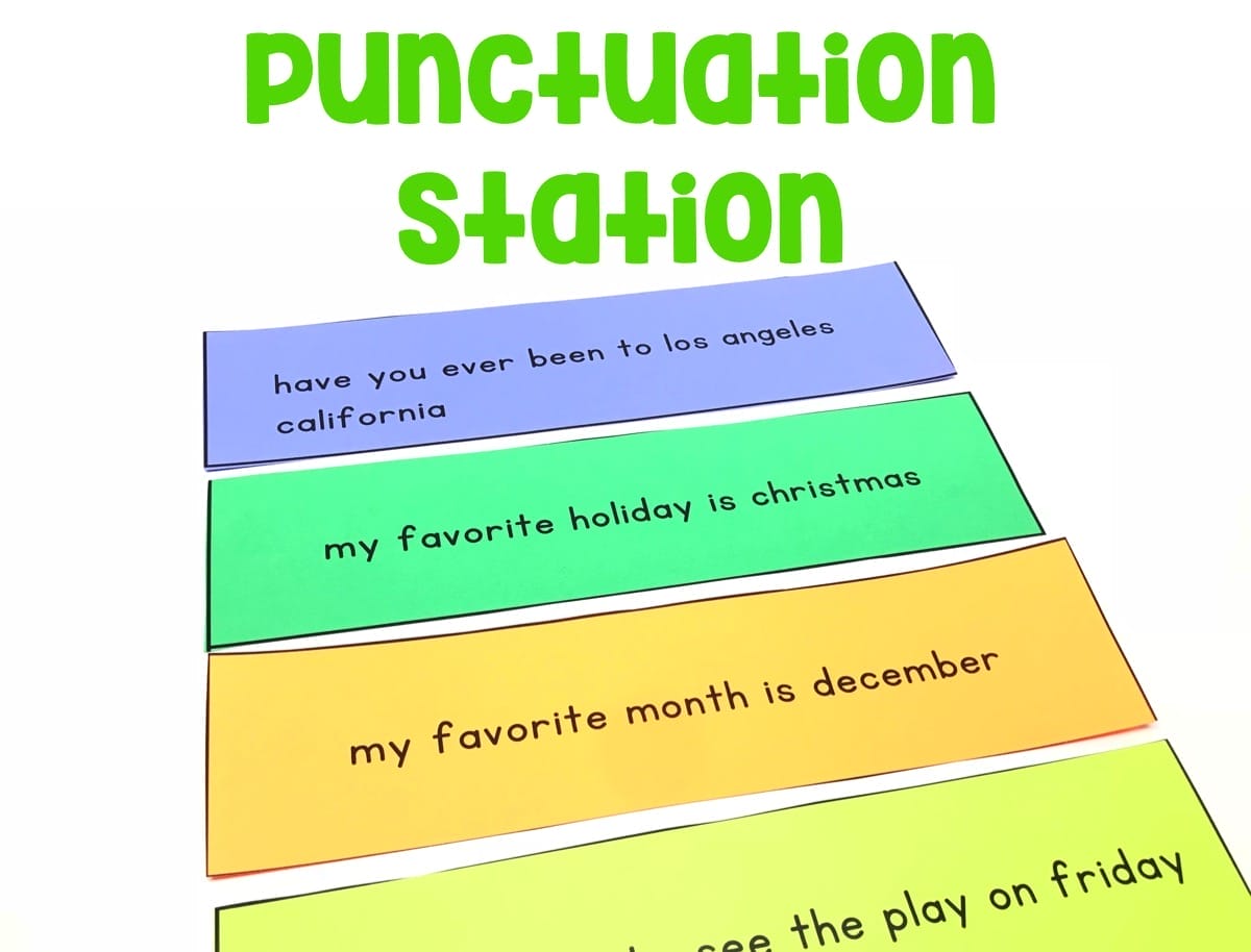Students will command of the conventions of standard English capitalization, punctuation, and spelling when using the sentences provided.