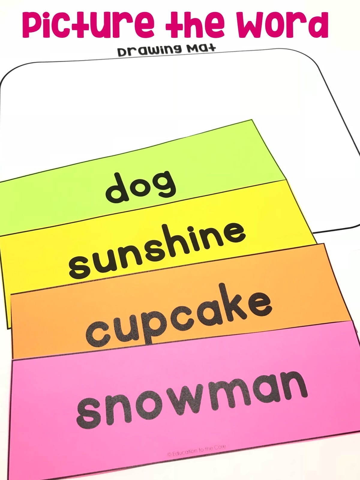 Add drawings after reading the word card to clarify ideas, thoughts, and feelings.