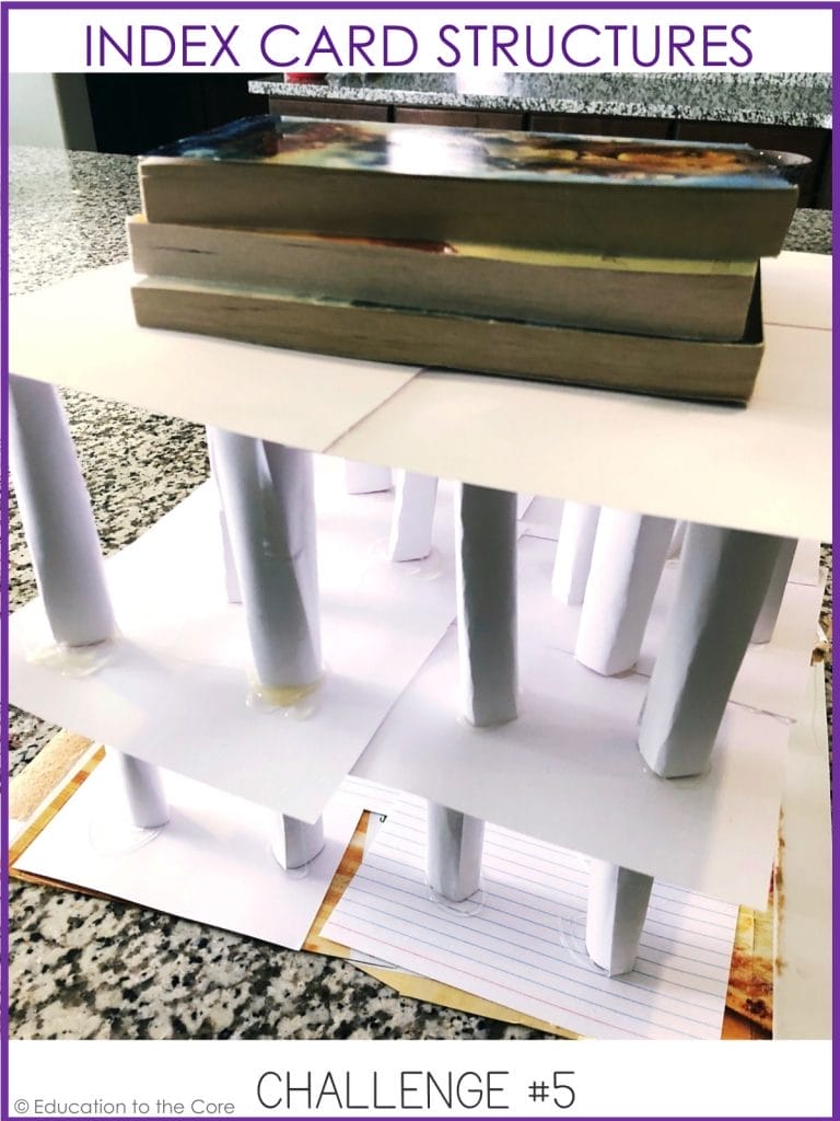 How can you make the biggest structure possible using only index cards?