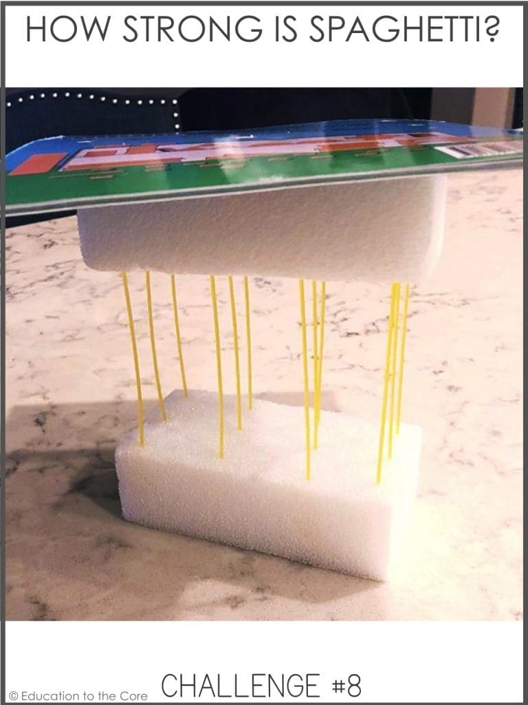 How strong is dry spaghetti? Can you build a structure that holds many books or blocks? How many books can it hold?