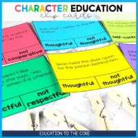 Character Education Clip Cards