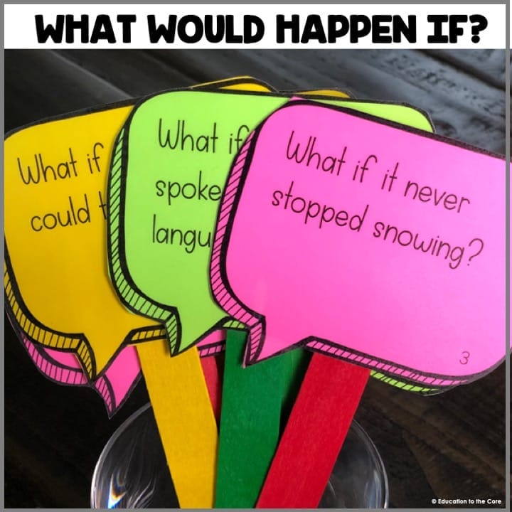 What Would Happen If? These discussion cards are great for starting great conversations between the students of your class.