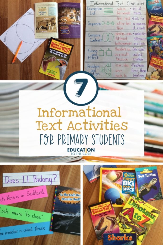 7 Informational Text Activities for Primary Students