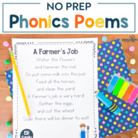 No Prep Phonics Poems