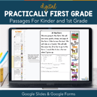 DIGITAL Practically 1st Grade Reading Passages for Google Classroom™/Slides™