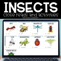Digital Insects Unit for Google Classroom™/Slides™