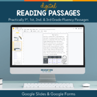 Digital Practically 1st, 1st, 2nd, and 3rd Grade Passages for Google Classroom™