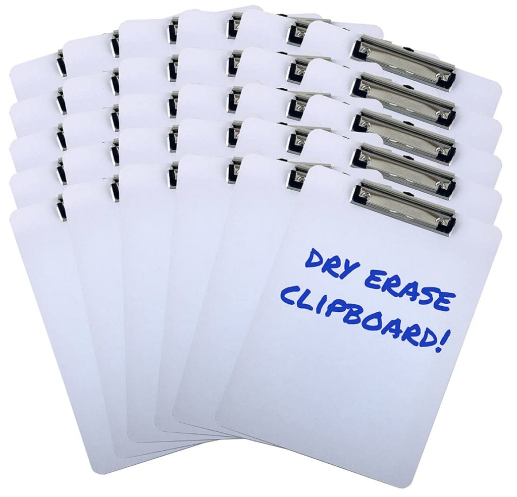 dry erase clipboards to use outside