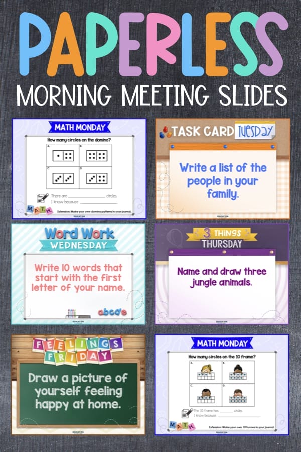 start your day off with a brain break by using our morning meeting slides to get kiddos discussing important academic concepts