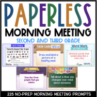 Paperless Morning Meeting Slides for 2nd/3rd