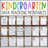Kindergarten Data Tracking Printables for Data Books
