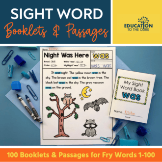 100 Sight Word Booklets | Sight Word Books | Fall | Fry Words 1-100