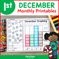 December No Prep Packet for First Grade | Monthly Activities | December Morning Work