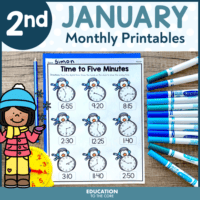 January No Prep Packet for 2nd Grade | Monthly Activities | January Morning Work