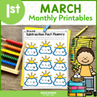 March No Prep Activities Packet for 1st Grade | Spring | Women's History