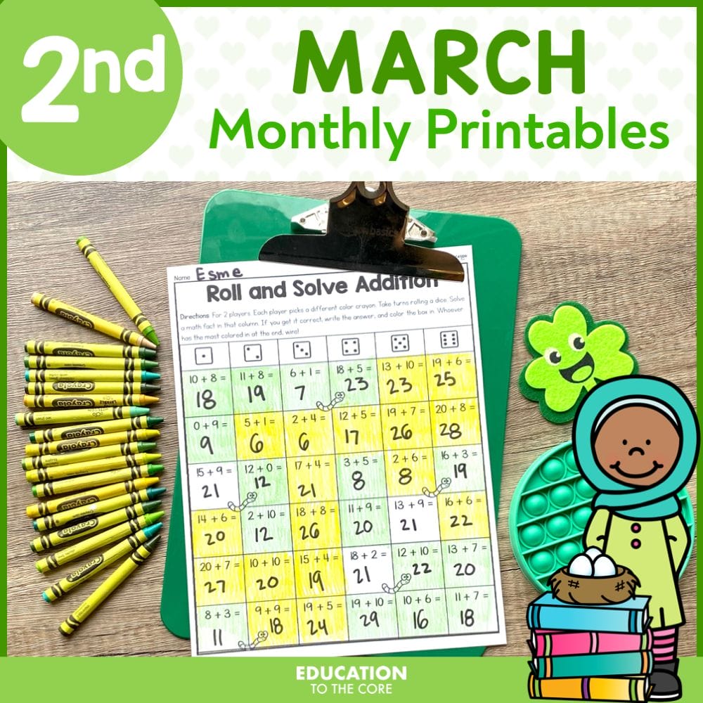 March No Prep Activities Packet For 2nd Grade Ettc 5778