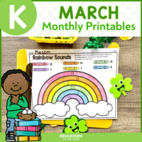 March No Prep Activities Packet for Kindergarten | Spring | Women's History