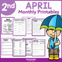 April No Prep Packet 2nd Grade | April Activities | April Morning Work