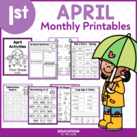 April No Prep Packet 1st Grade | April Activities | April Morning Work