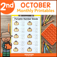 October No Prep Packet for Second Grade | October Morning Work