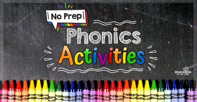No Prep Phonics Activities