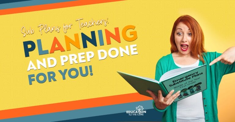 Sub Plans for Teachers Planning and Prep Done For You!