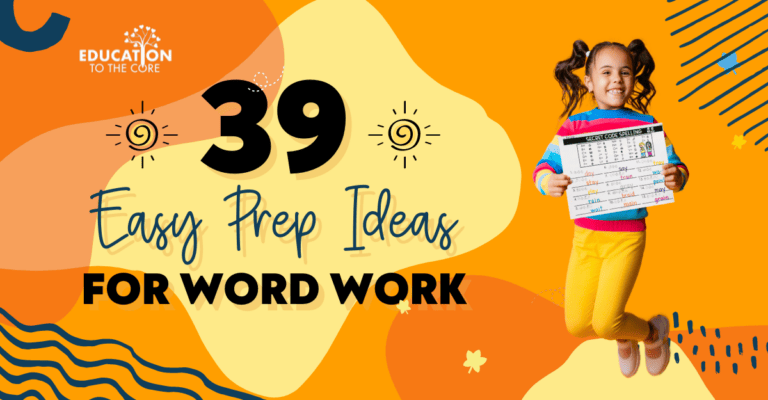 30 Easy Prep Ideas for Word Work